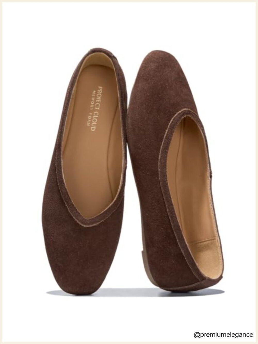 Women's Genuine Leather Ballet Flats Comfort Memory Foam Slip Resistant